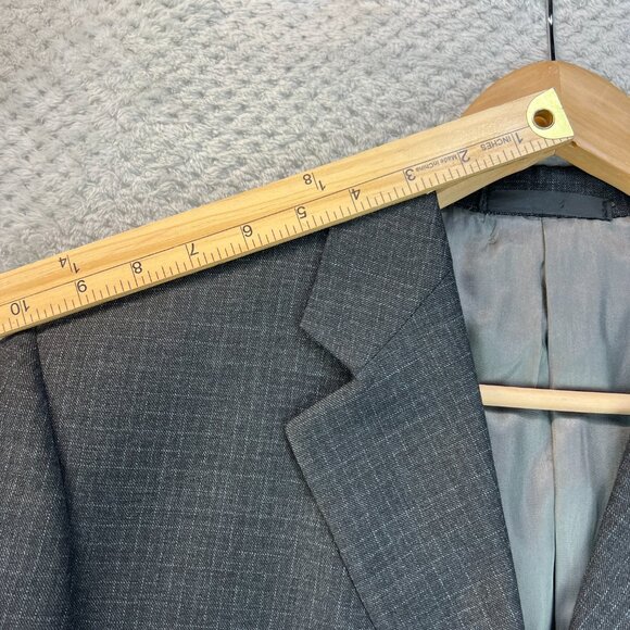 Vintage Bill Kaiserman Mens Blazer Micro Check Super 110 Worsted Wool Jacket 41R - Picture 11 of 16